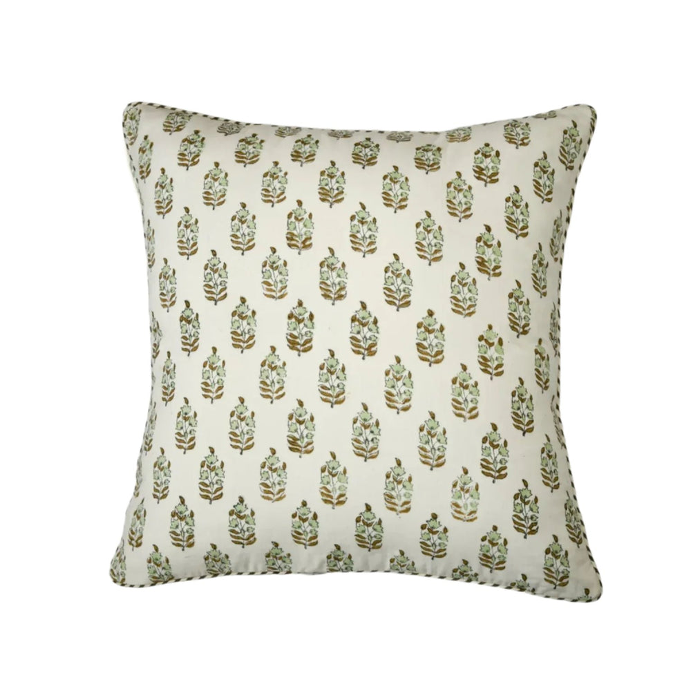 Cushion Cover Three Flowers Block Printed