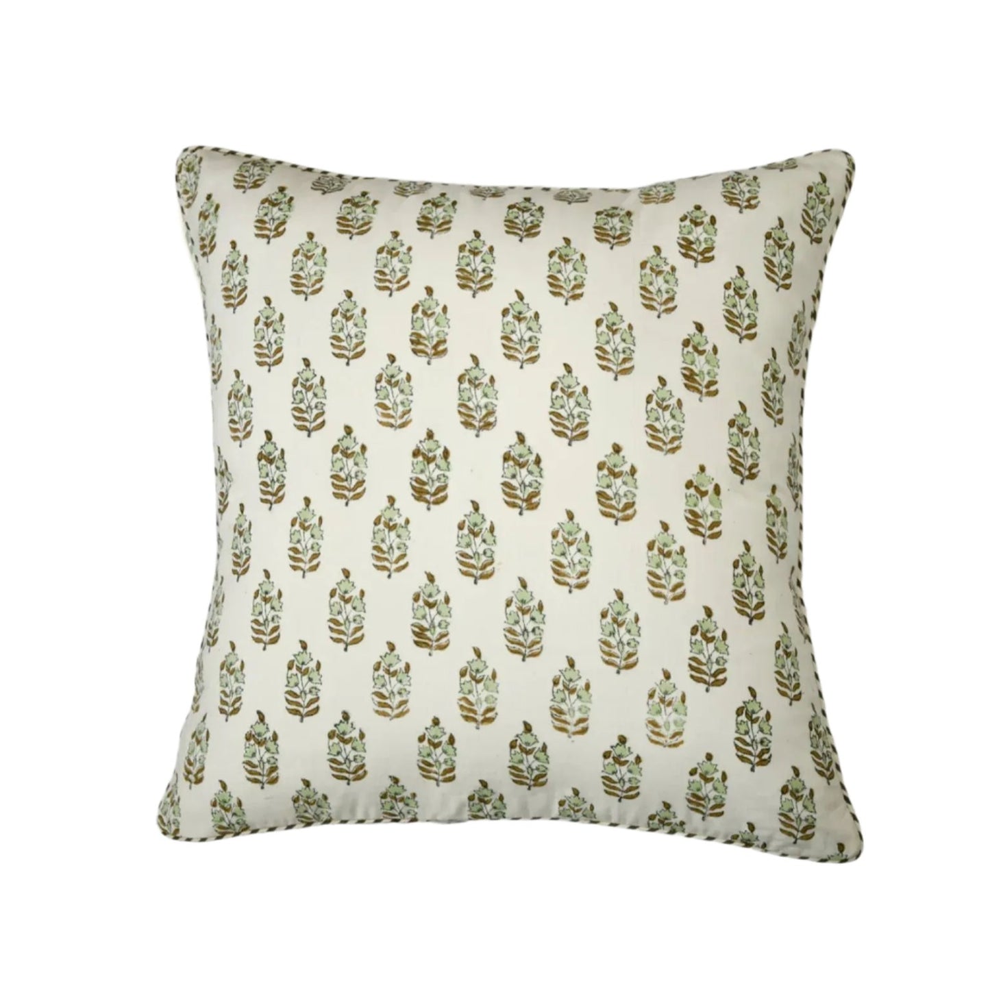 Cushion Cover Three Flowers Block Printed