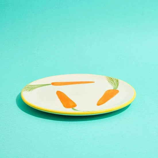 Hand-painted Small Carrot Plates (Set of 2)