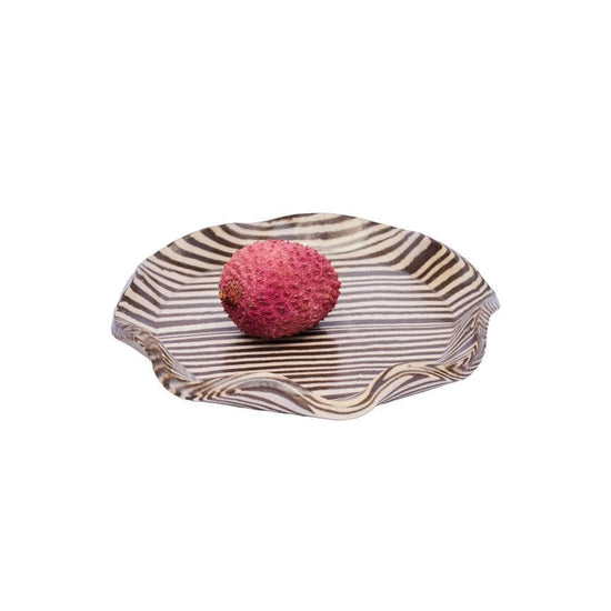 Brown Striped Trinket Dish