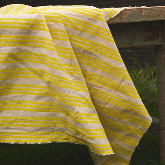 Lemon Striped Tablecloth