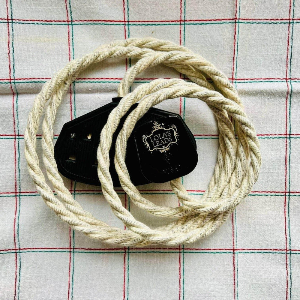 Fabric Extension Cable in Porridge