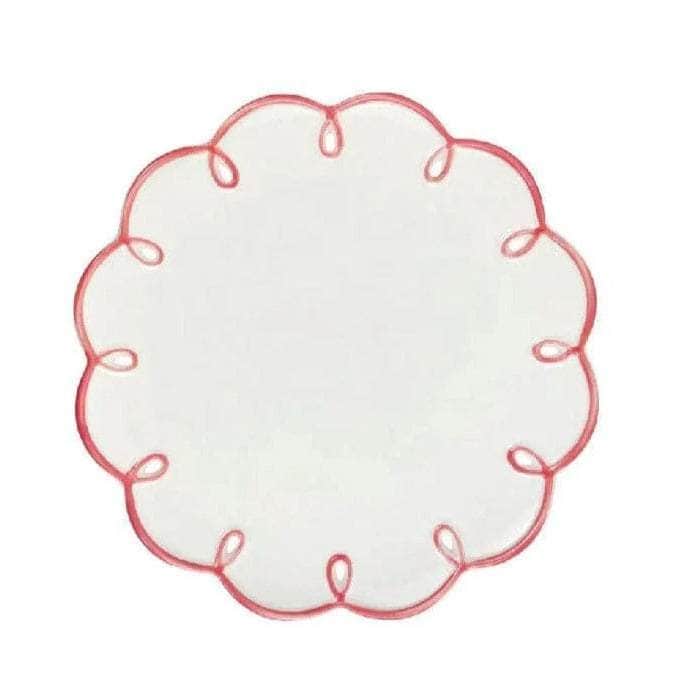 Pretty In Pink Scalloped Tea Plates | Set of 4