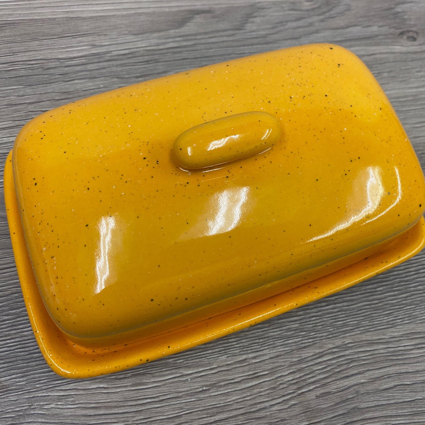 Yellow Butter Dish