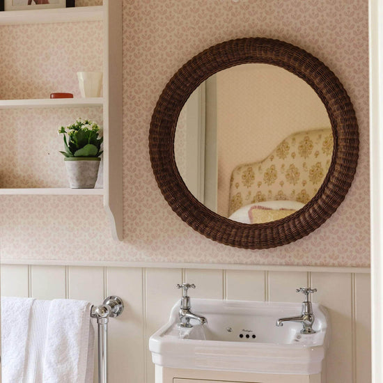 Polly Round Rattan Mirror