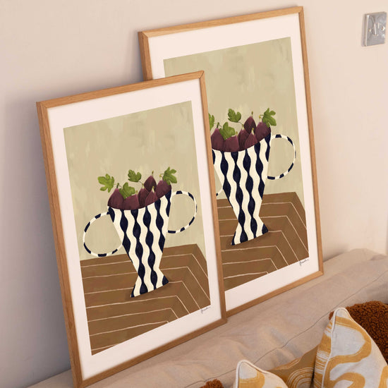 Figs In Wavy Vase Print