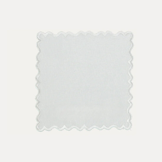 White Wavy Cocktail Napkin