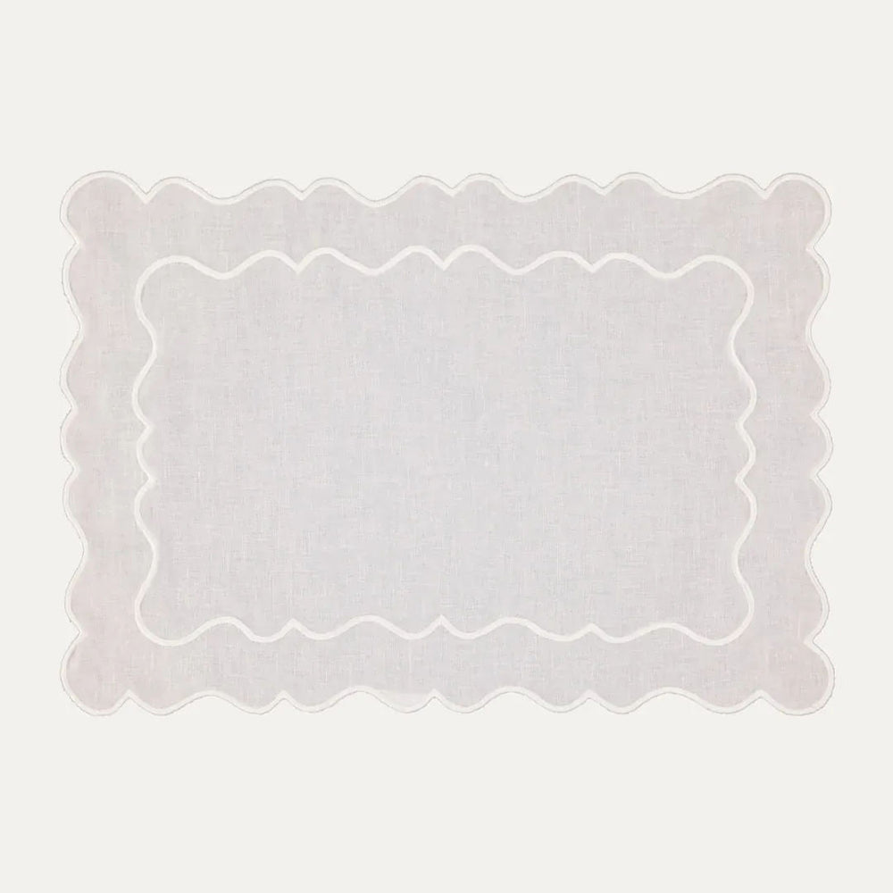 Wavy Placemat, White on White