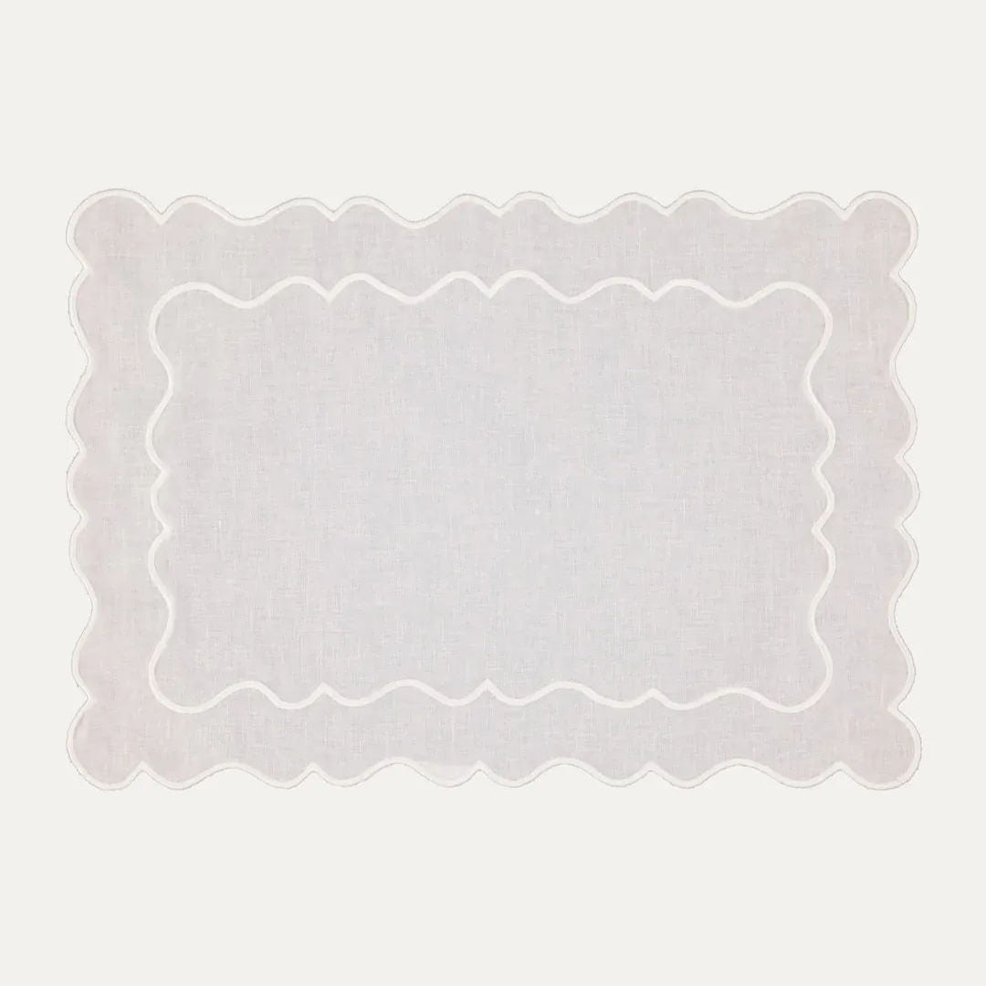 Wavy Placemat, White on White