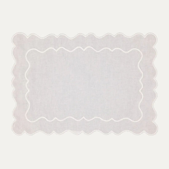 Wavy Placemat, White on White