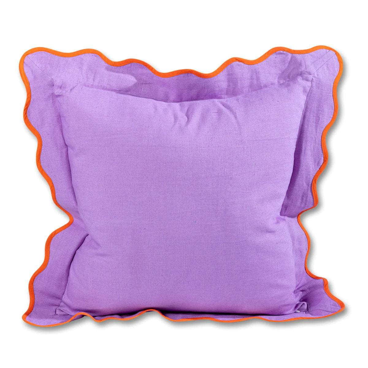 Darcy Linen Pillow - Lilac + Orange