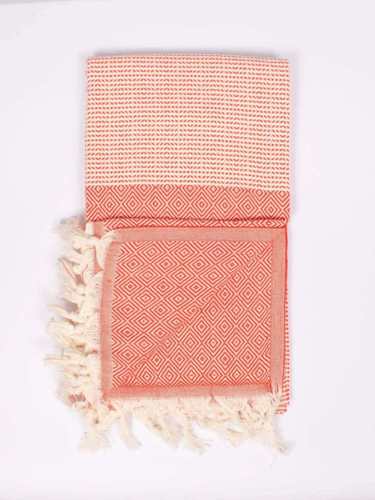 Nordic Dot Hammam Towel - Orange