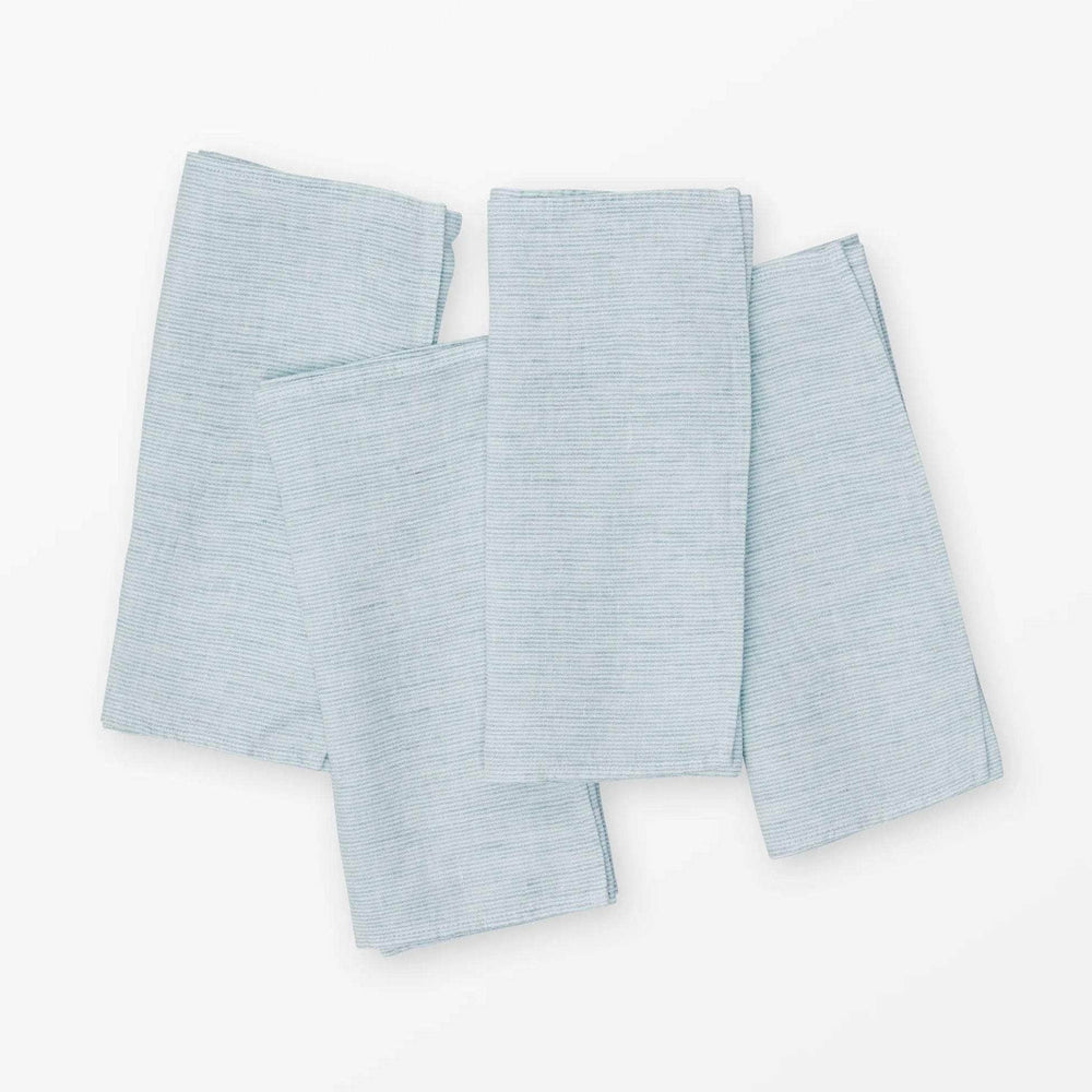 Linen Napkin Micro Stripe Blue - Set of 4