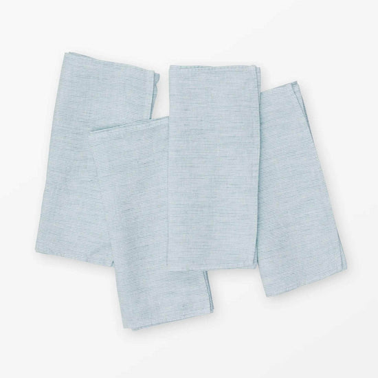 Linen Napkin Micro Stripe Blue - Set of 4