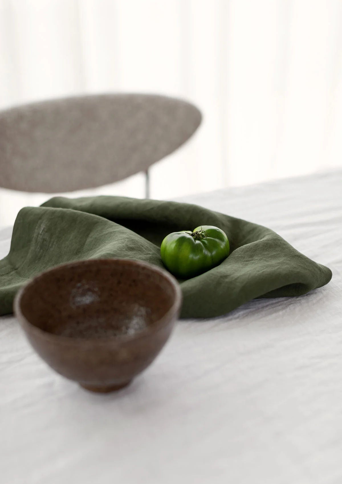 100% Linen Table Napkins - Forest Green (Set of Four)