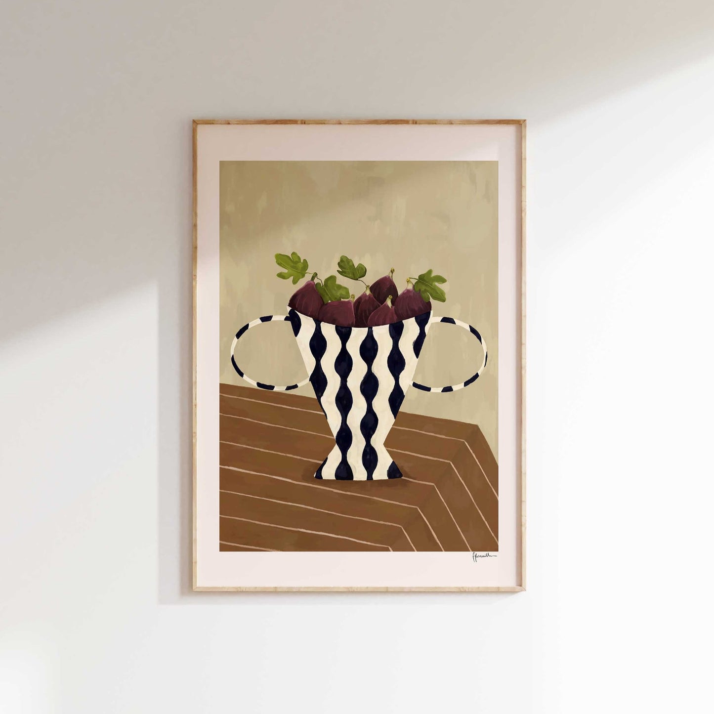 Figs In Wavy Vase Print