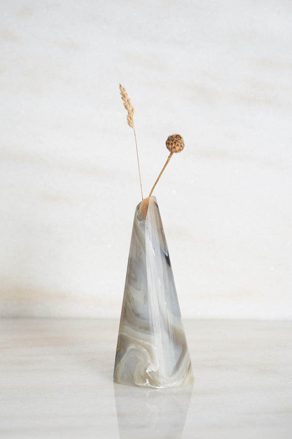 Recycled Plastic Bud Vase Peaks Caramel