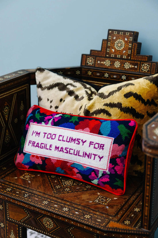 Clumsy Needlepoint Pillow