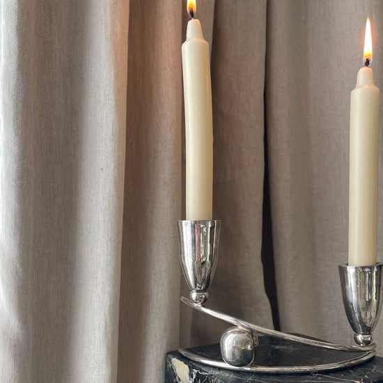 Chrome Double Head Candle Stick Holder