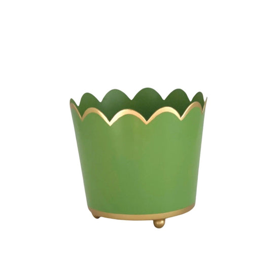 Scalloped Planter | Small | Apple Green