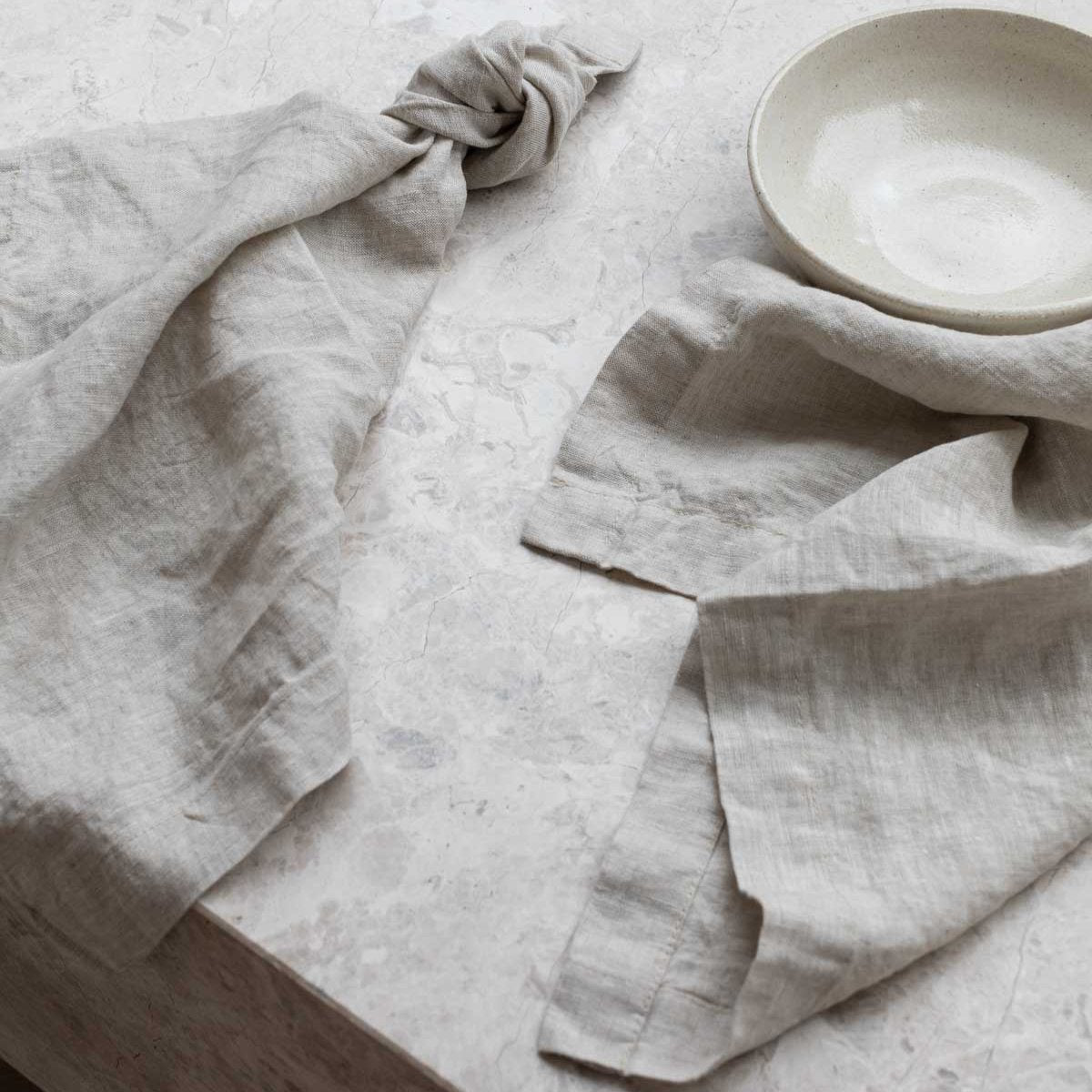 100% Linen Table Napkins - Natural (Set of Four)