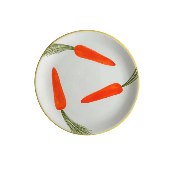 Hand-painted Small Carrot Plates (Set of 2)