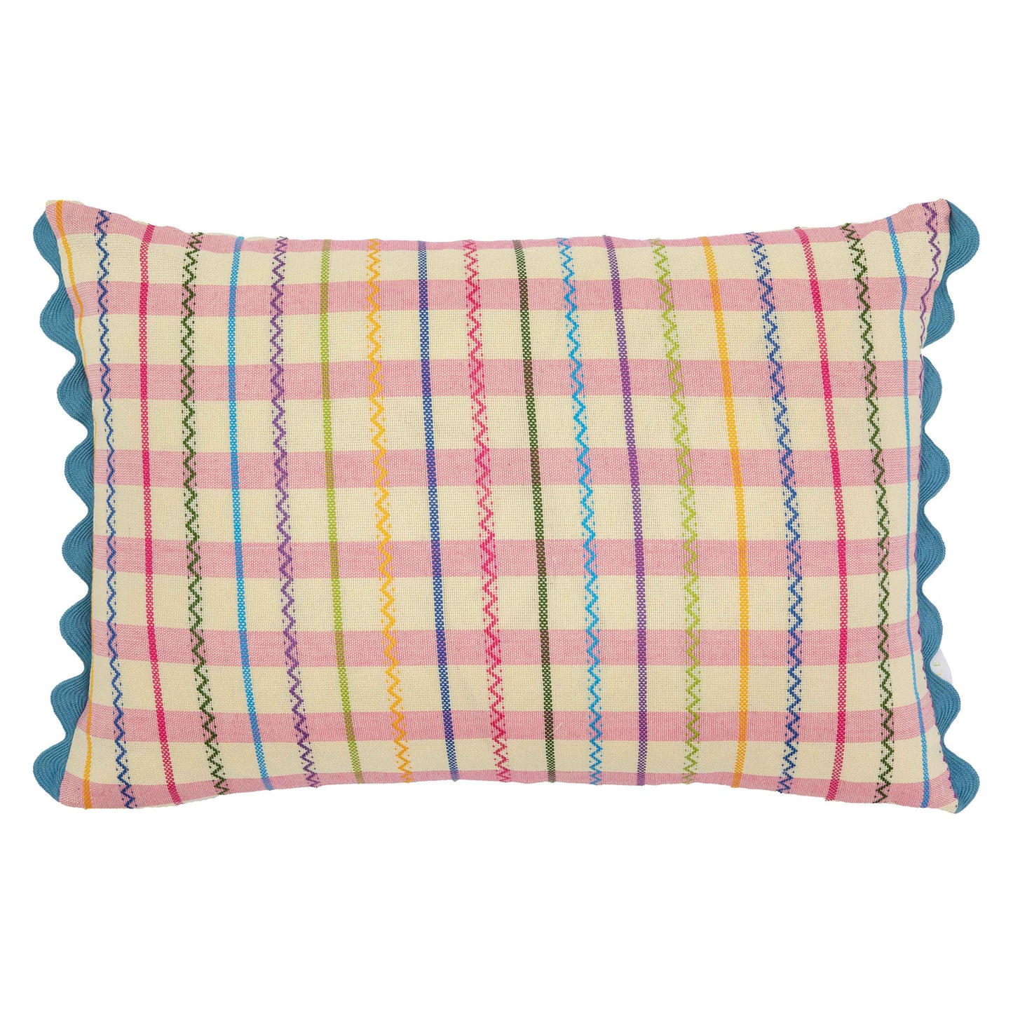Ginny Gingham Pink Oblong Cushion