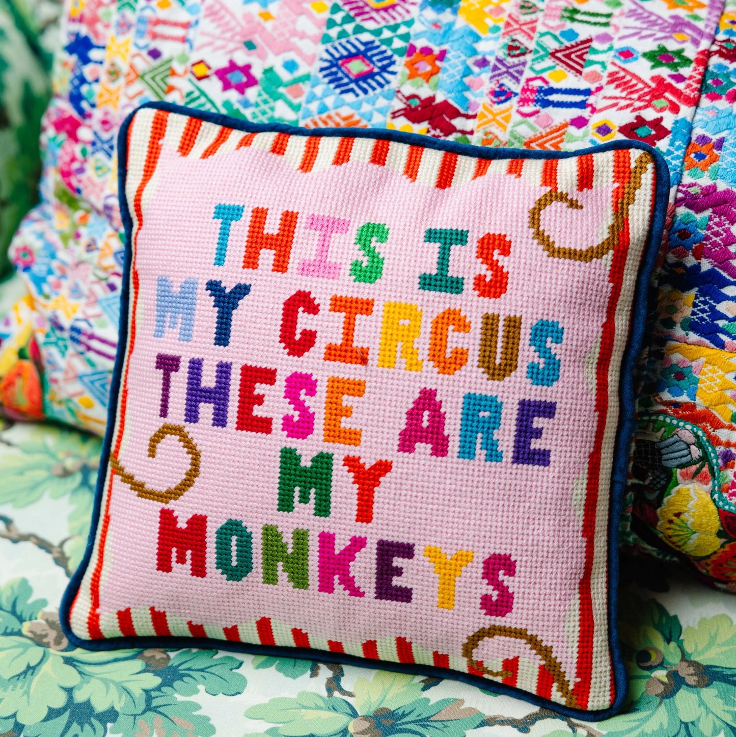 My Circus Needlepoint Pillow