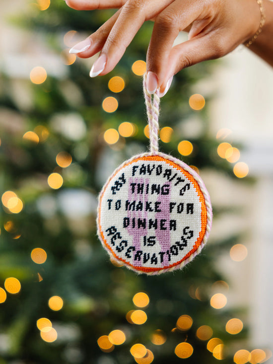 Needlepoint Ornament - Reservations