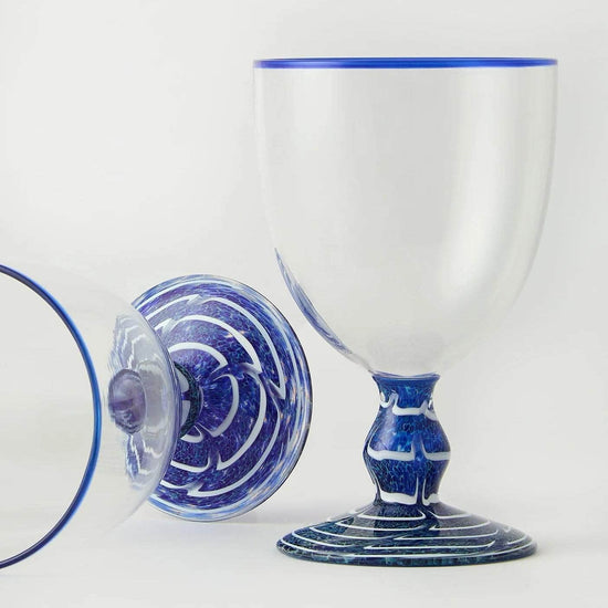 The Blue Ripple Wine Glass Duo