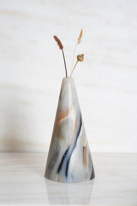 Recycled Plastic Bud Vase Peaks Caramel