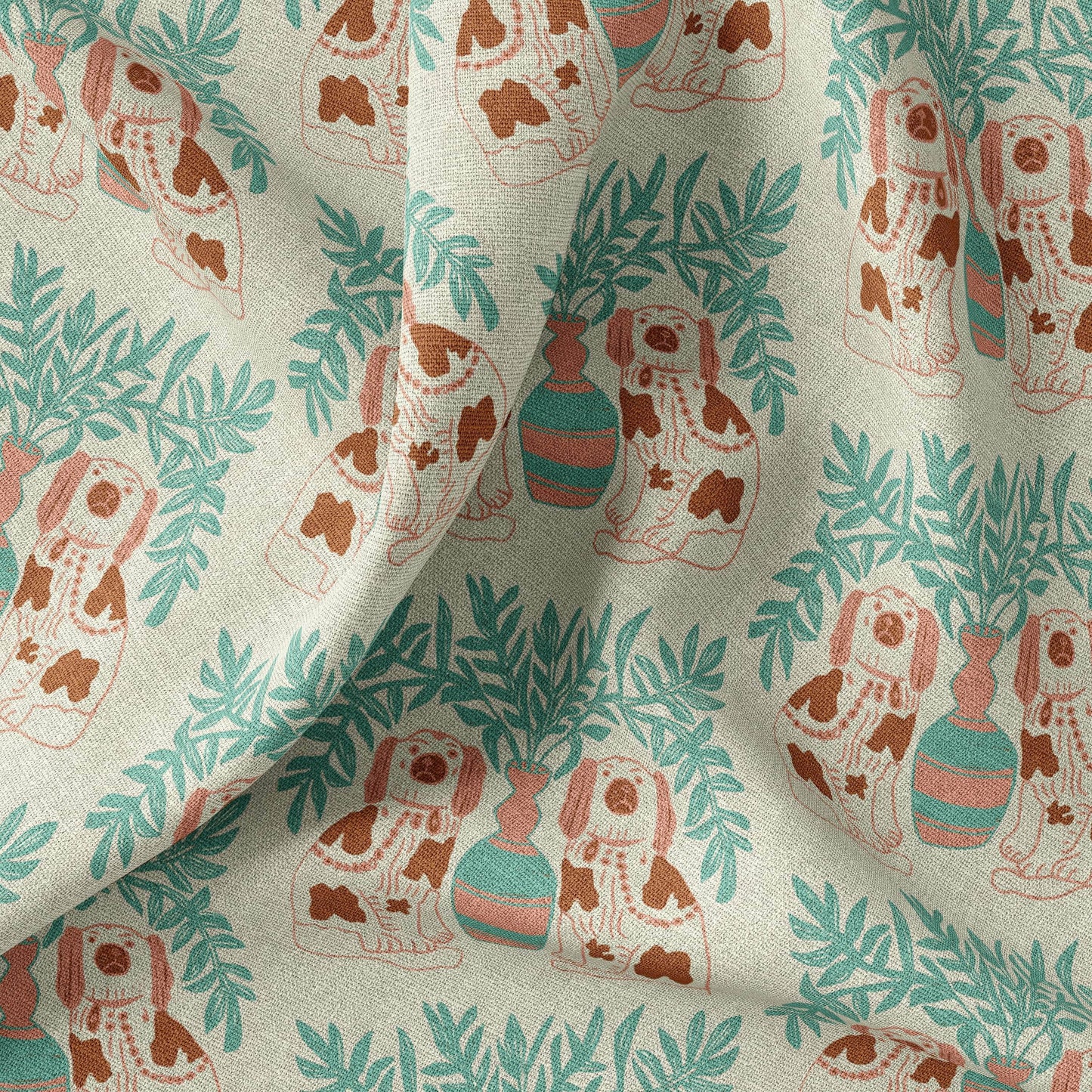 Pair of Dogs Fabric