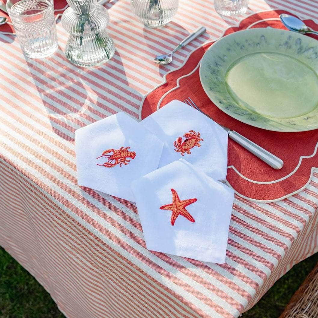 Orange Starfish Napkin