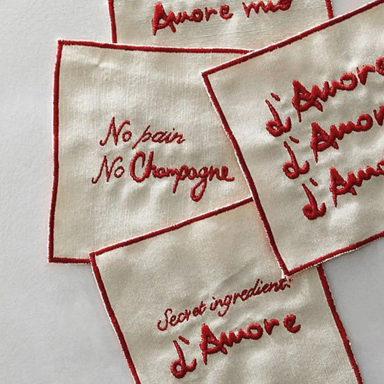 L’Amore - Set of 4 Cocktail Napkins