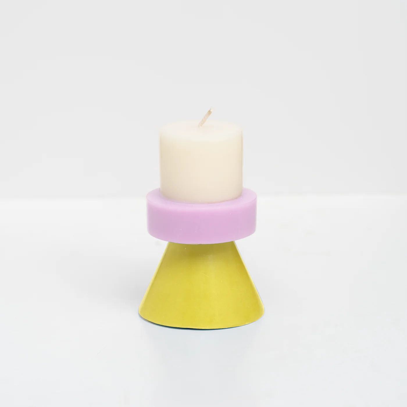 Stack Candle Mini - White / Lilac / Yellow