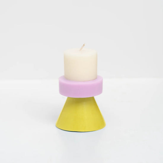 Stack Candle Mini - White / Lilac / Yellow