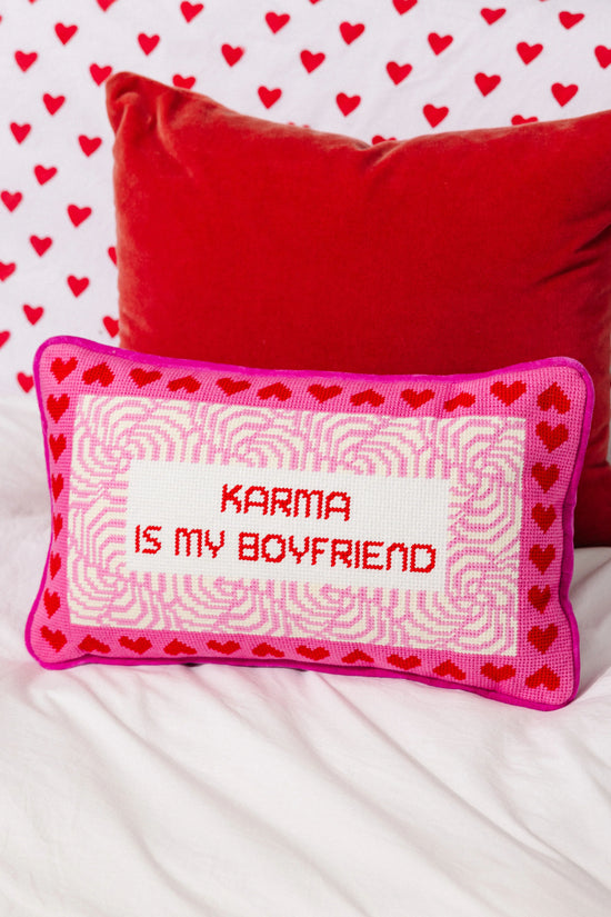 Karma Needlepoint Pillow