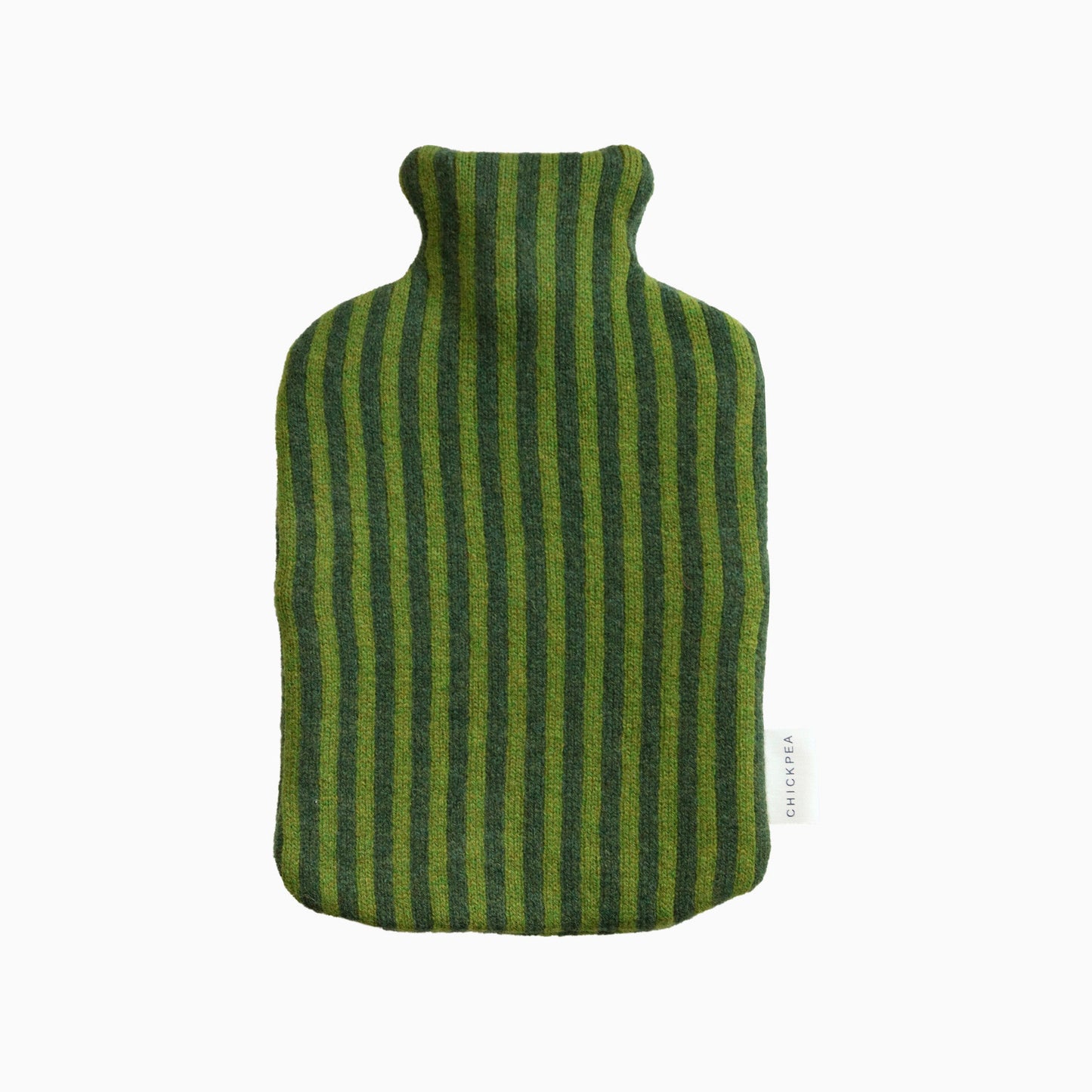 Green and Moss Bold Stripe Hot Water Bottle