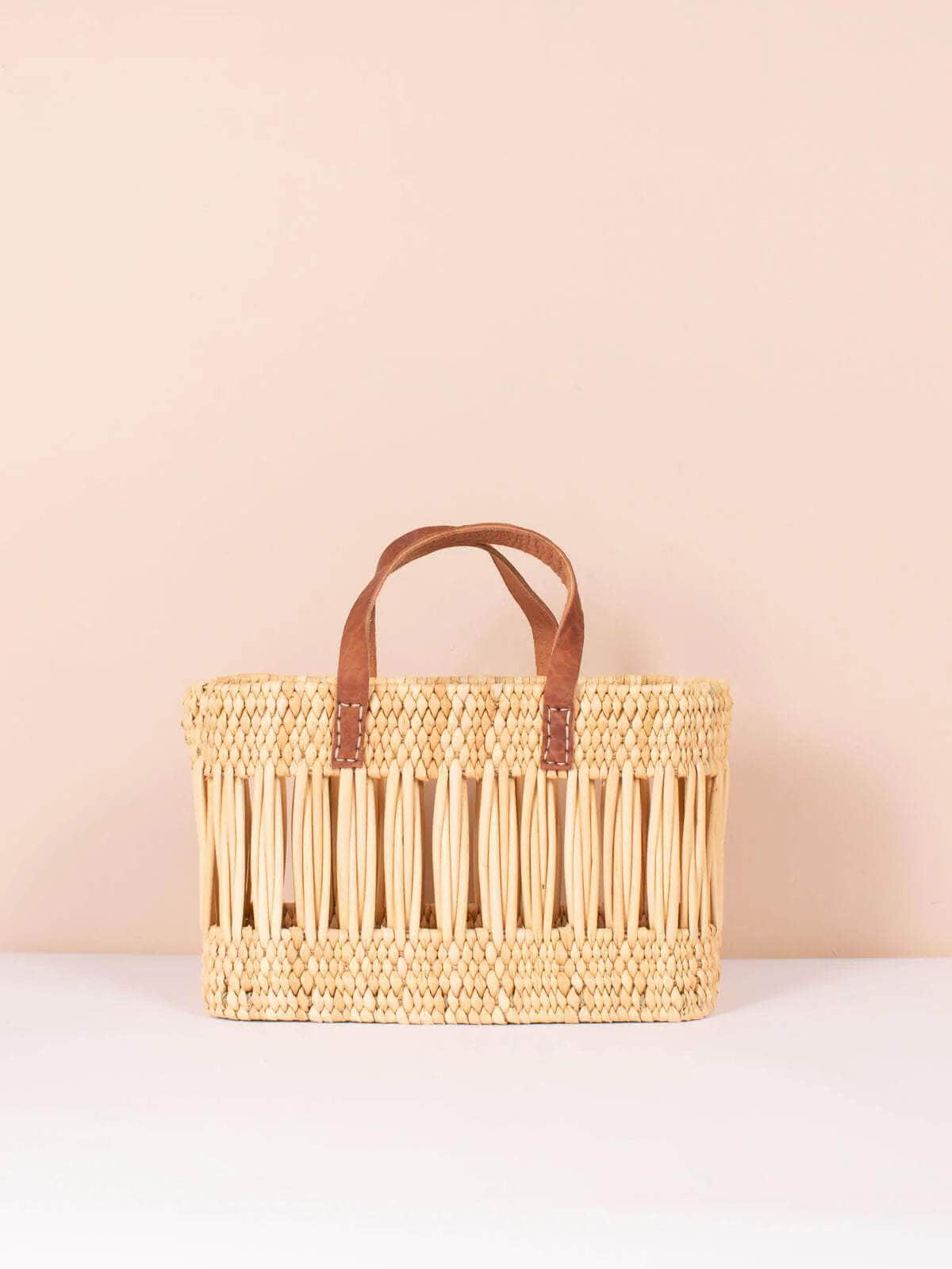 Decorative Reed Basket Bag