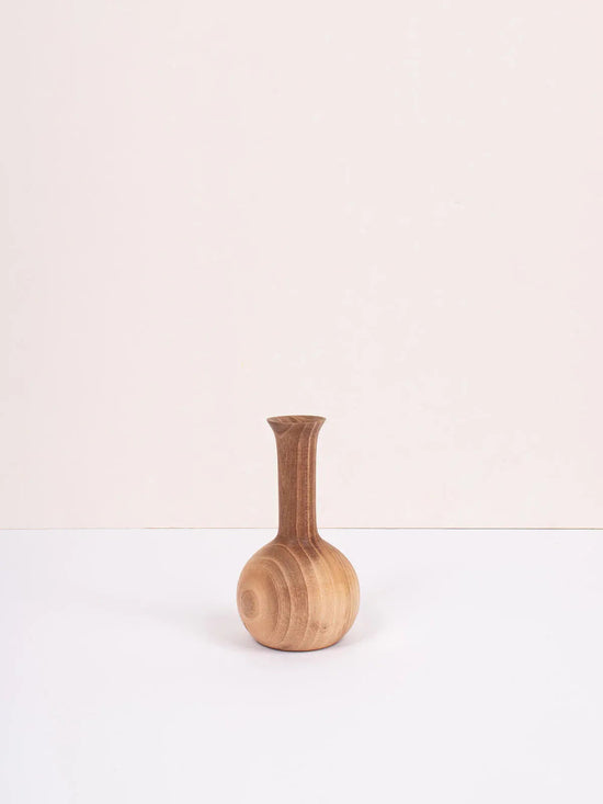 Walnut Wood Mini Vase - Joni