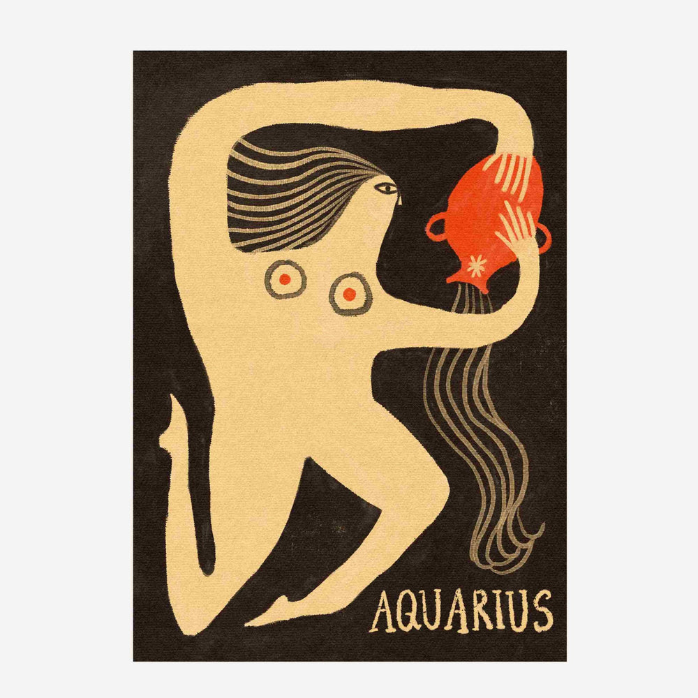 Tabby Booth • Aquarius Zodiac Print