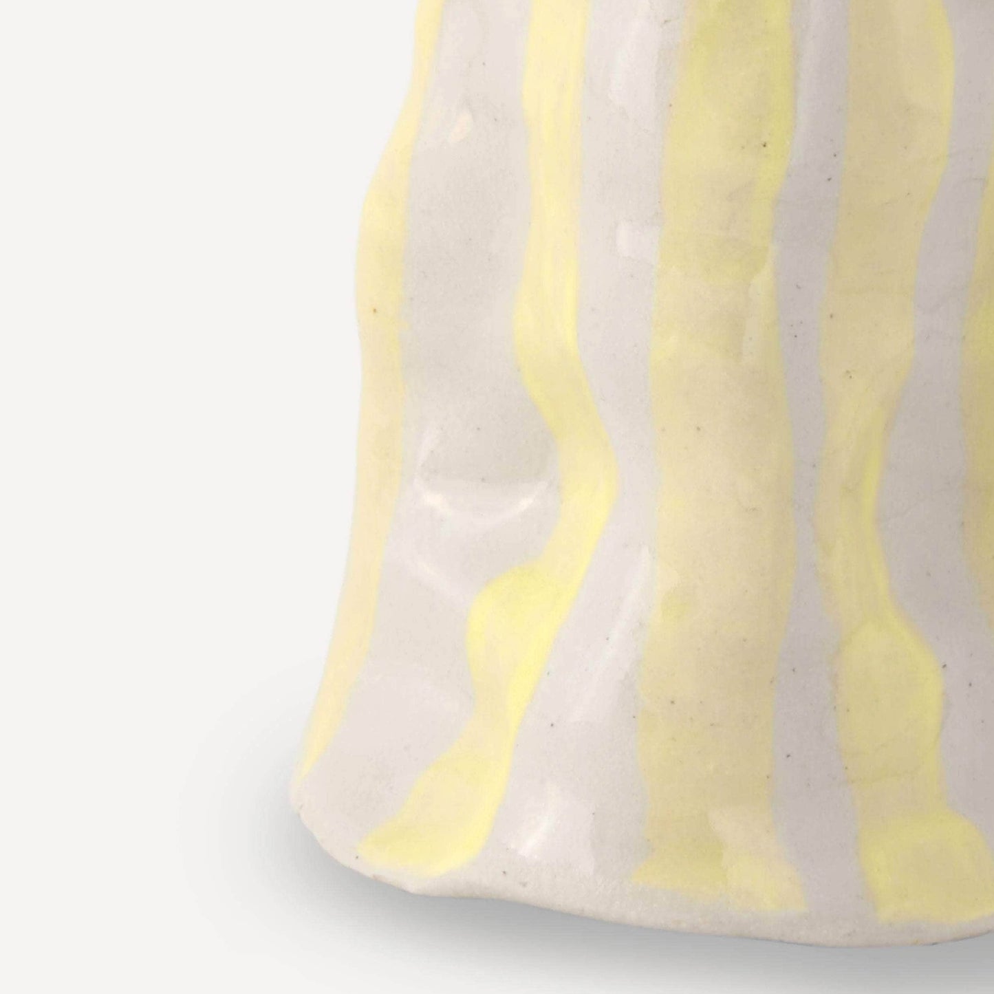 Light Yellow Candy Stripe Candle Holder