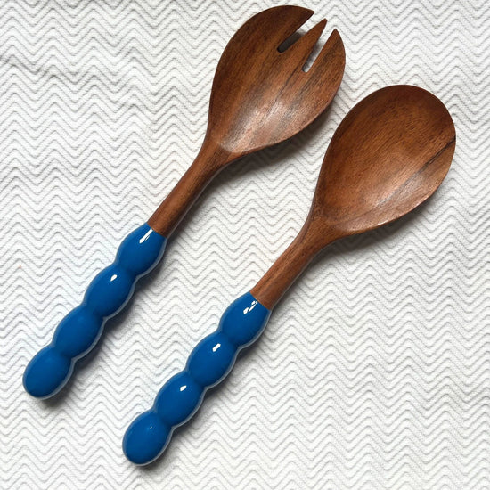 Bobbin Salad Servers - Royal Blue