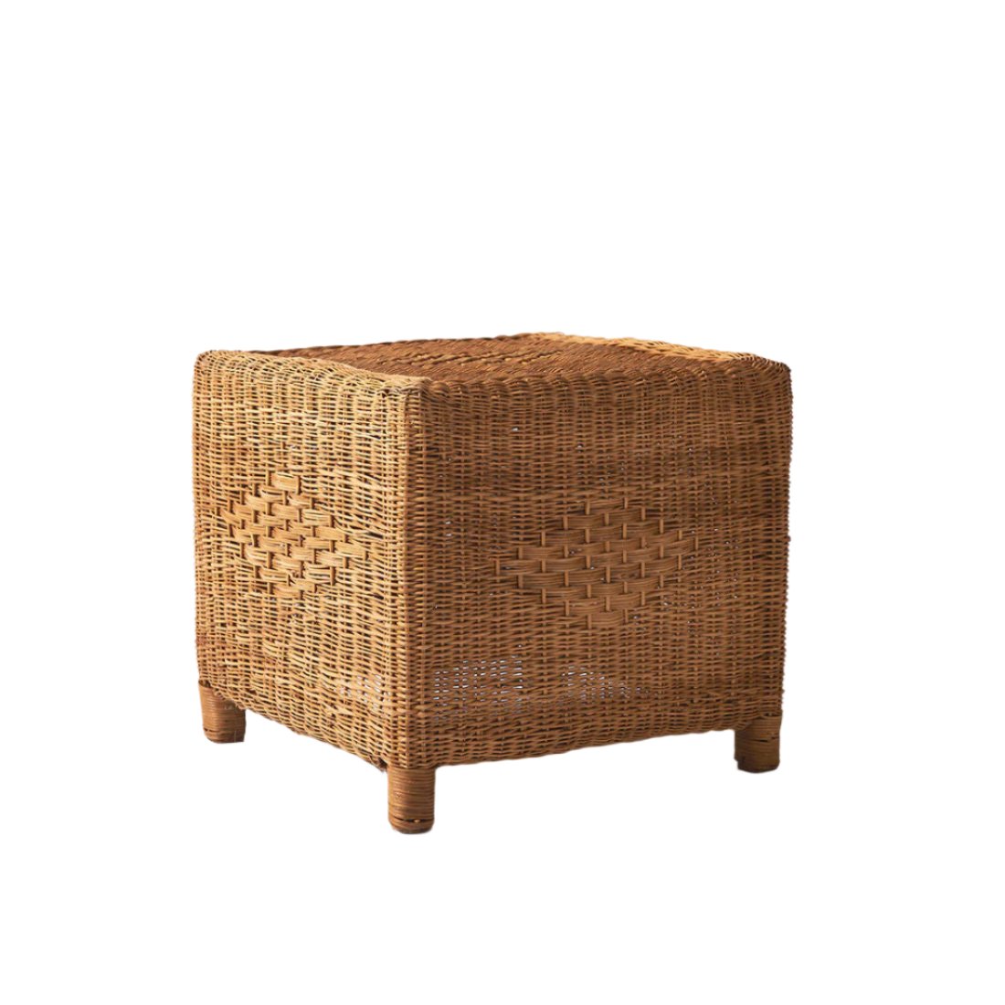 Cane Square Side Table