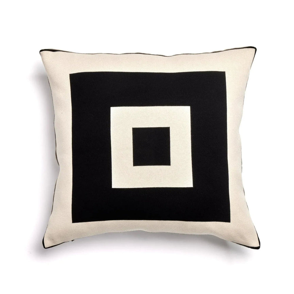 Bold Frame Jacquard Cushion - Off White