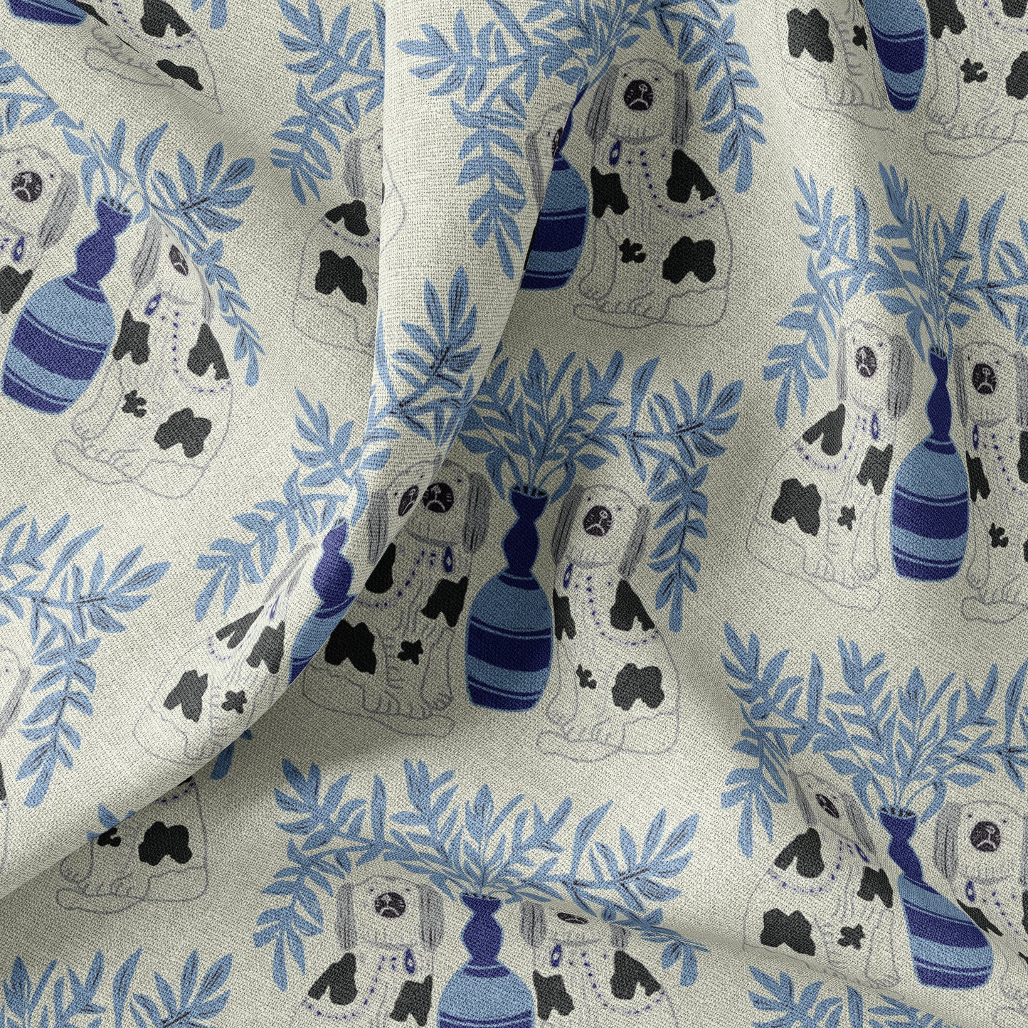 Pair of Dogs Fabric