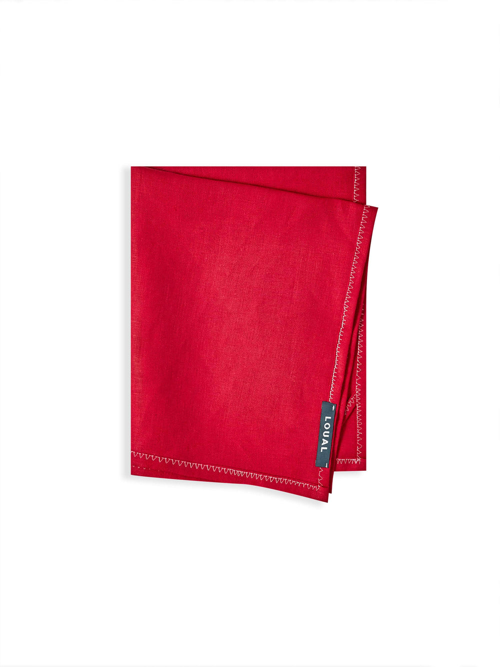 Irish Linen Hand + Tea Towel - Red