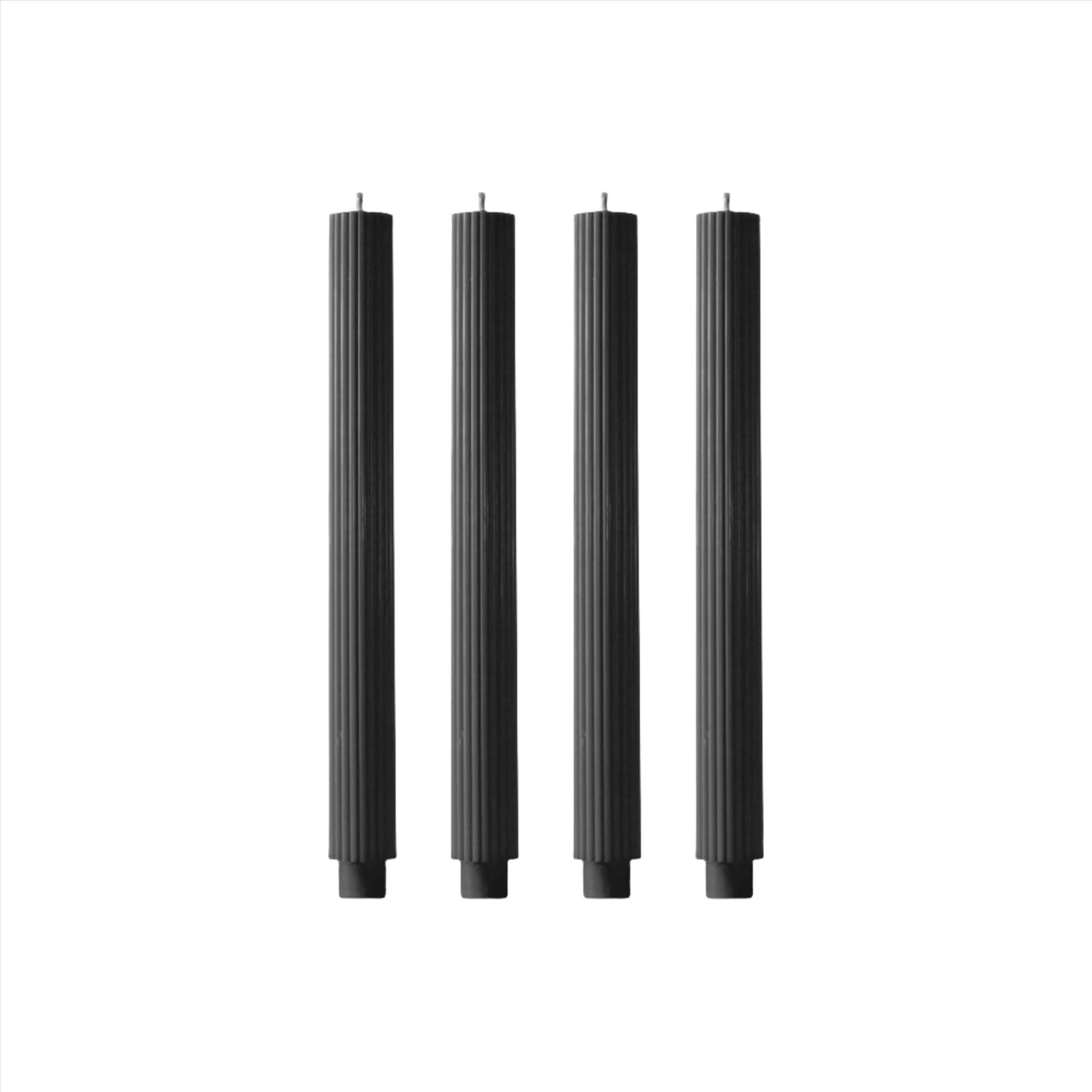 Dinner Cylinder Candles - Black