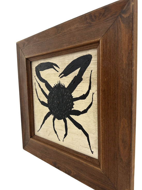 Tabby Booth Original Painting 'SPIDERCRAB' in Antique Frame