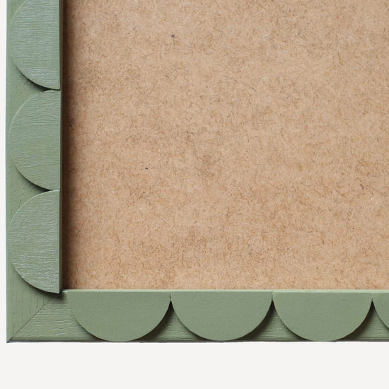 Sage Green Stained Scallop Frame